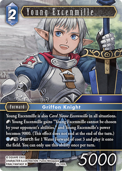 (100) Final Fantasy TCG Hidden Trials Single: Young Excenmille (23-100) (V.1) Holo Legend