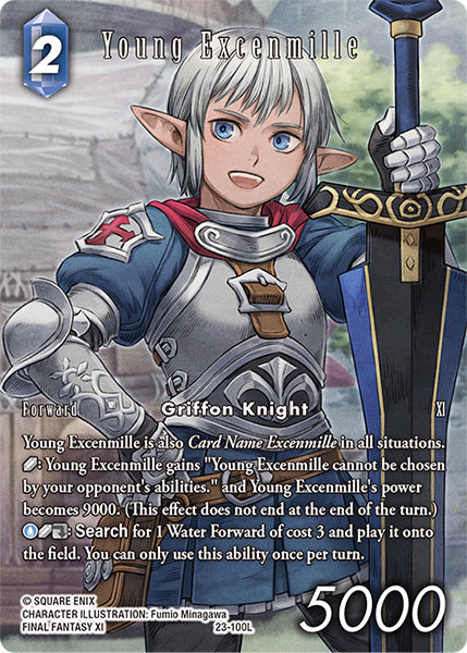 (100) Final Fantasy TCG Hidden Trials Single: Young Excenmille (23-100) (V.2) Holo Legend