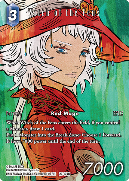 (104) Final Fantasy TCG Hidden Trials Single: Witch of the Fens (23-104) (V.2) Holo Hero
