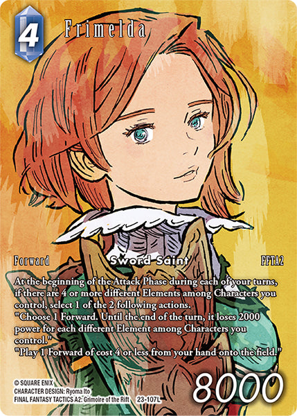 (107) Final Fantasy TCG Hidden Trials Single: Frimelda (23-107) (V.2) Holo Legend