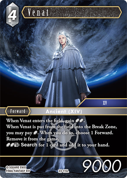 (115) Final Fantasy TCG Hidden Trials Single: Venat (23-115) Holo Legend