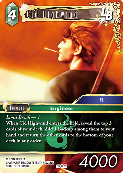 (122) Final Fantasy TCG Hidden Trials Single: Cid Highwind (23-122) Holo Rare