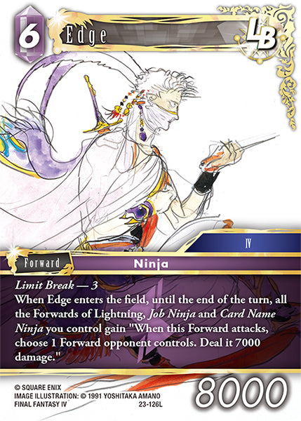 (126) Final Fantasy TCG Hidden Trials Single: Edge (23-126) Holo Legend