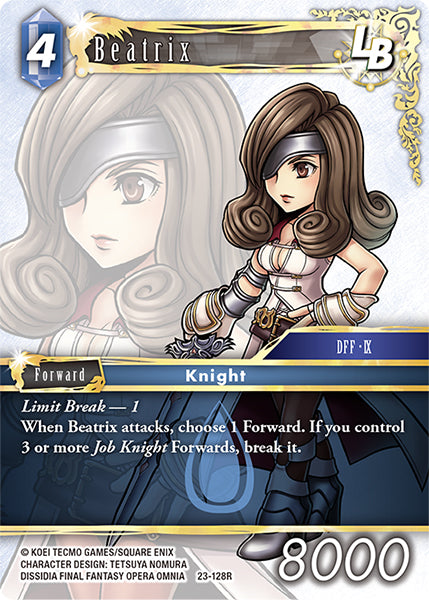 (128) Final Fantasy TCG Hidden Trials Single: Beatrix (23-128) Holo Rare