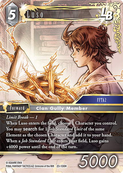 (130) Final Fantasy TCG Hidden Trials Single: Luso (23-130) (V.1) Holo Hero