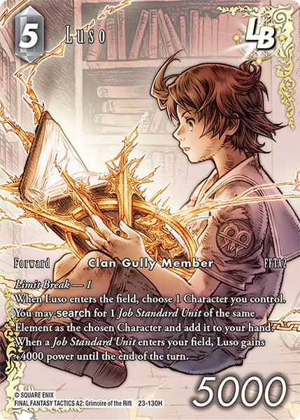 (130) Final Fantasy TCG Hidden Trials Single: Luso (23-130) (V.2) Holo Hero