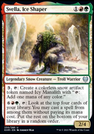 (230/285) Magic The Gathering Kaldheim Single: Svella, Ice Shaper Holo Uncommon
