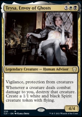 (230) Magic The Gathering Commander: Strixhaven Single: Teysa, Envoy of Ghosts  Rare