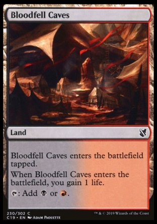 (230) Magic The Gathering Commander 2019 Single: Bloodfell Caves  Common