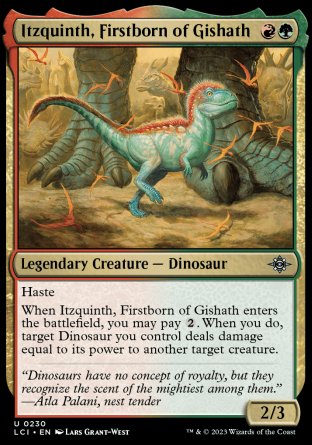 (230) Magic The Gathering The Lost Caverns of Ixalan Single: Itzquinth, Firstborn of Gishath Holo Uncommon
