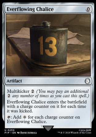 (230) Magic The Gathering Universes Beyond: Fallout Single: Everflowing Chalice  Uncommon