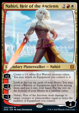 (230) Magic The Gathering Zendikar Rising: Promos Single: Nahiri, Heir of the Ancients (V.1) Holo Mythic