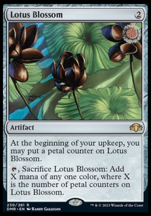 (230) Magic The Gathering Dominaria Remastered Single: Lotus Blossom Holo Rare