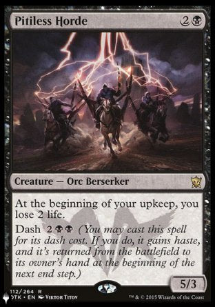 (112) Magic The Gathering The List Single: Pitiless Horde  Rare