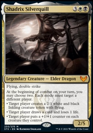 (230) Magic The Gathering Strixhaven: School of Mages Single: Shadrix Silverquill Holo Mythic