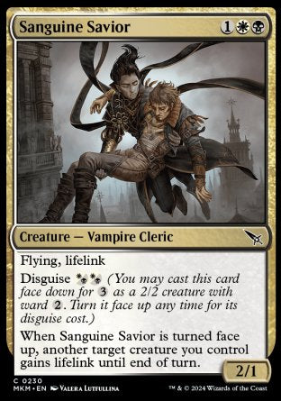 (230) Magic The Gathering Murders at Karlov Manor Single: Sanguine Savior Holo Common