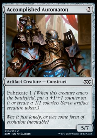 (230/332) Magic The Gathering Double Masters Single: Accomplished Automaton Holo Common