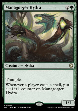 (230) Magic The Gathering Commander: Bloomburrow Single: Managorger Hydra  Rare