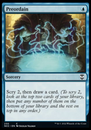 (230) Magic The Gathering Commander: Streets of New Capenna Single: Preordain  Common