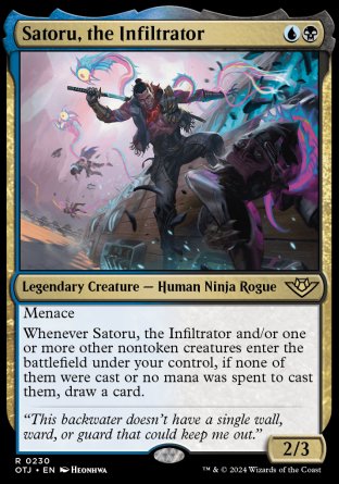 (230) Magic The Gathering Outlaws of Thunder Junction Single: Satoru, the Infiltrator  Holo Rare