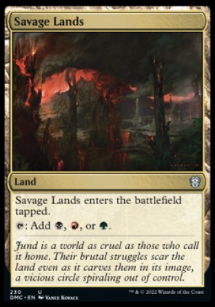 (230) Magic The Gathering Commander: Dominaria United Single: Savage Lands Holo Uncommon