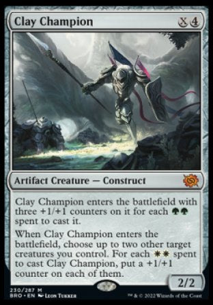 (230) Magic The Gathering The Brothers' War Single: Clay Champion Holo Mythic