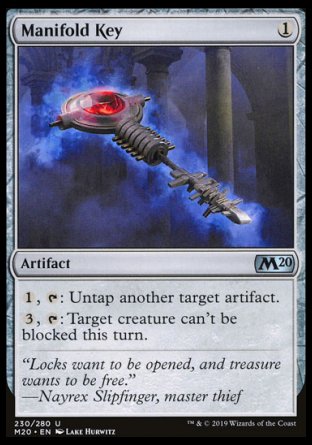 (230/280) Magic The Gathering Core 2020 Single: Manifold Key  Uncommon