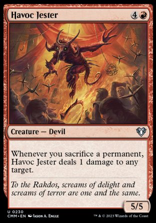 (230) Magic The Gathering Commander Masters Single: Havoc Jester  Uncommon