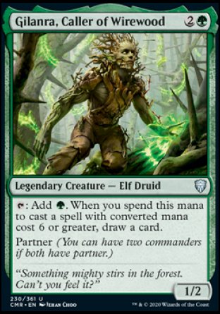(230/361) Magic The Gathering Commander Legends Single: Gilanra, Caller of Wirewood Holo Uncommon