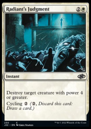 (230) Magic The Gathering Jumpstart 2022 Single: Radiant's Judgment  Common