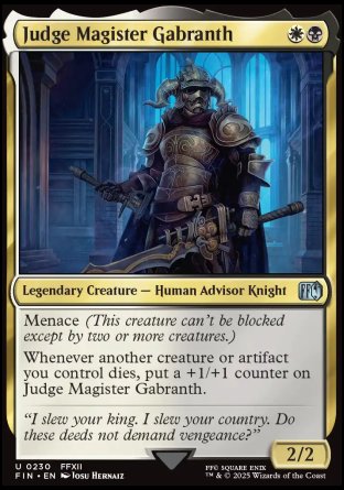 (230) Magic The Gathering Magic: The Gathering - FINAL FANTASY Single: Judge Magister Gabranth Holo Uncommon