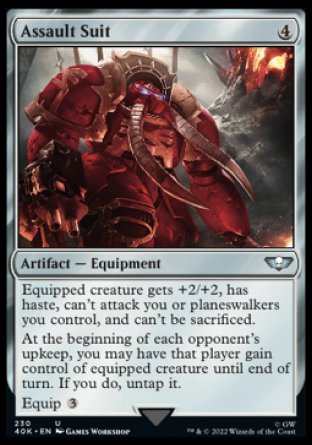 (230) Magic The Gathering Universes Beyond: Warhammer 40000 Single: Assault Suit Holo Uncommon