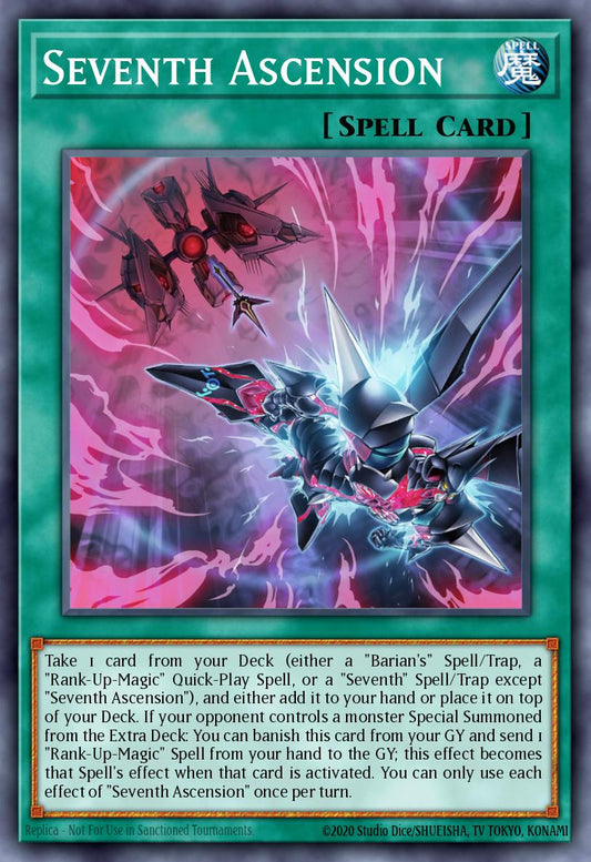 (098) YuGiOh TCG RA04: Quarter Century Stampede Single: Seventh Ascension (V.1 - Super Rare)  Super Rare