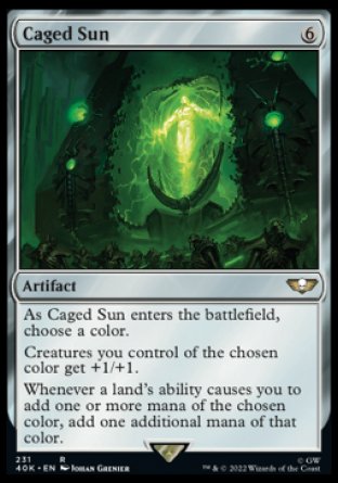 (231) Magic The Gathering Universes Beyond: Warhammer 40000 Single: Caged Sun Holo Rare