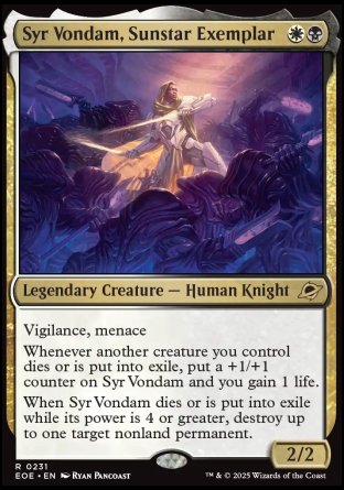 (231) Magic The Gathering Edge of Eternities: Promos Single: Syr Vondam, Sunstar Exemplar (V.1) Holo Rare