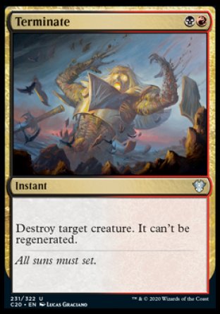 (231/322) Magic The Gathering Commander: Ikoria Single: Terminate  Uncommon