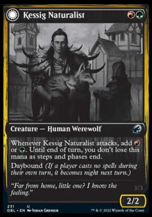 (231) Magic The Gathering Innistrad: Double Feature Single: Kessig Naturalist // Lord of the Ulvenwald Holo Uncommon
