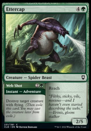 (231) Magic The Gathering Commander Legends: Battle for Baldur's Gate Single: Ettercap // Web Shot Holo Common