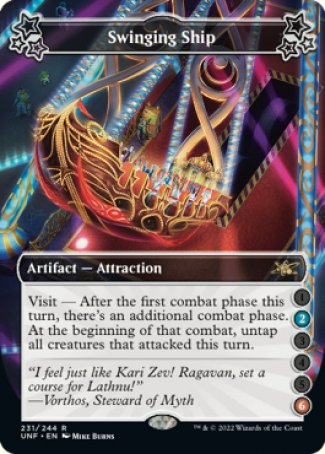 (231) Magic The Gathering Unfinity Single: Swinging Ship (V.2) Holo Rare