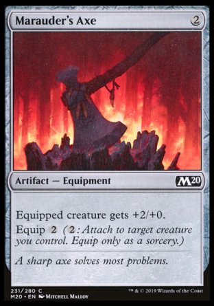 (231/280) Magic The Gathering Core 2020 Single: Marauder's Axe  Common