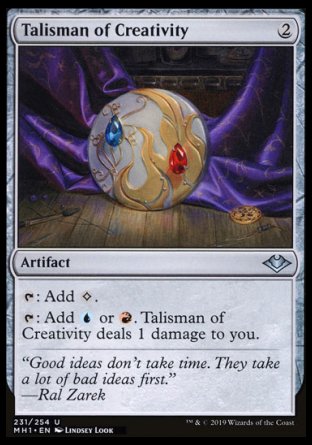 (231/254) Magic The Gathering Modern Horizons Single: Talisman of Creativity Holo Uncommon