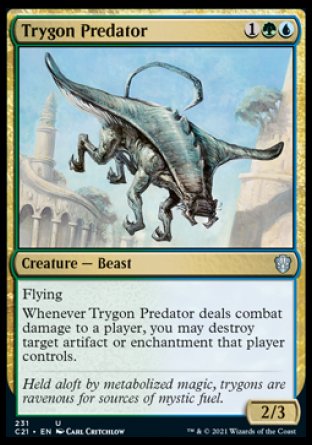 (231) Magic The Gathering Commander: Strixhaven Single: Trygon Predator  Uncommon