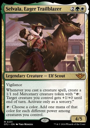 (231) Magic The Gathering Outlaws of Thunder Junction Single: Selvala, Eager Trailblazer  Holo Mythic