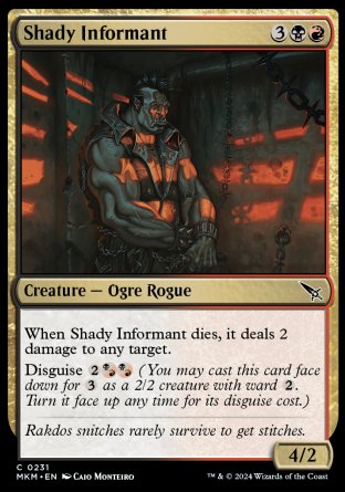 (231) Magic The Gathering Murders at Karlov Manor Single: Shady Informant Holo Common
