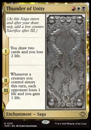 (231) Magic The Gathering Tarkir: Dragonstorm: Promos Single: Thunder of Unity (V.1)  Rare
