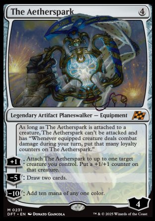 (231) Magic The Gathering Aetherdrift Single: The Aetherspark Holo Mythic