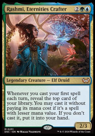 (231) Magic The Gathering Commander: Duskmourn: House of Horror Single: Rashmi, Eternities Crafter  Mythic