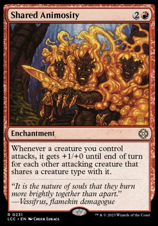 (231) Magic The Gathering Commander: The Lost Caverns of Ixalan Single: Shared Animosity  Rare