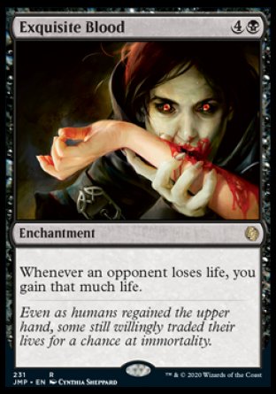 (231) Magic The Gathering Jumpstart Single: Exquisite Blood  Rare
