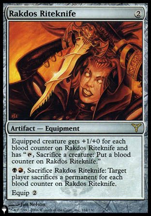 (164) Magic The Gathering The List Single: Rakdos Riteknife  Rare